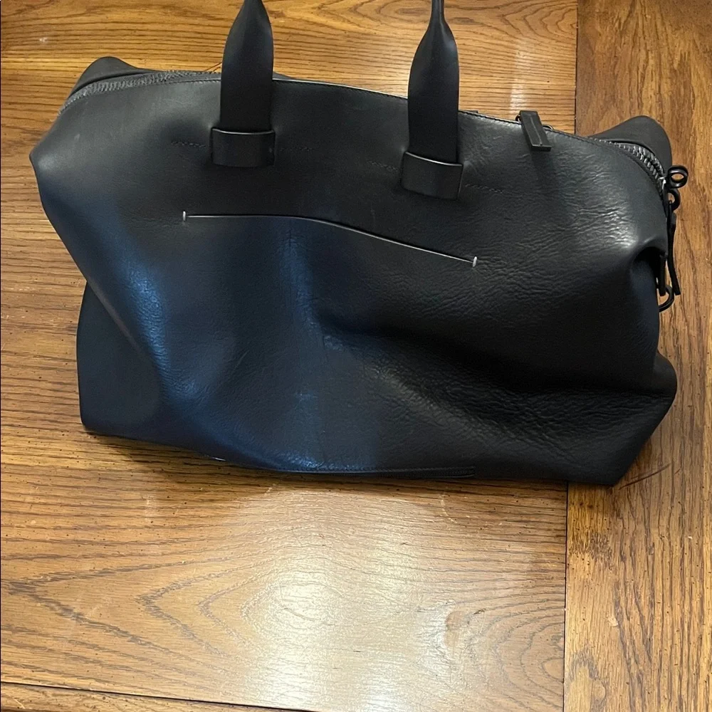 Black TROUBADOUR‎ Leather Duffle